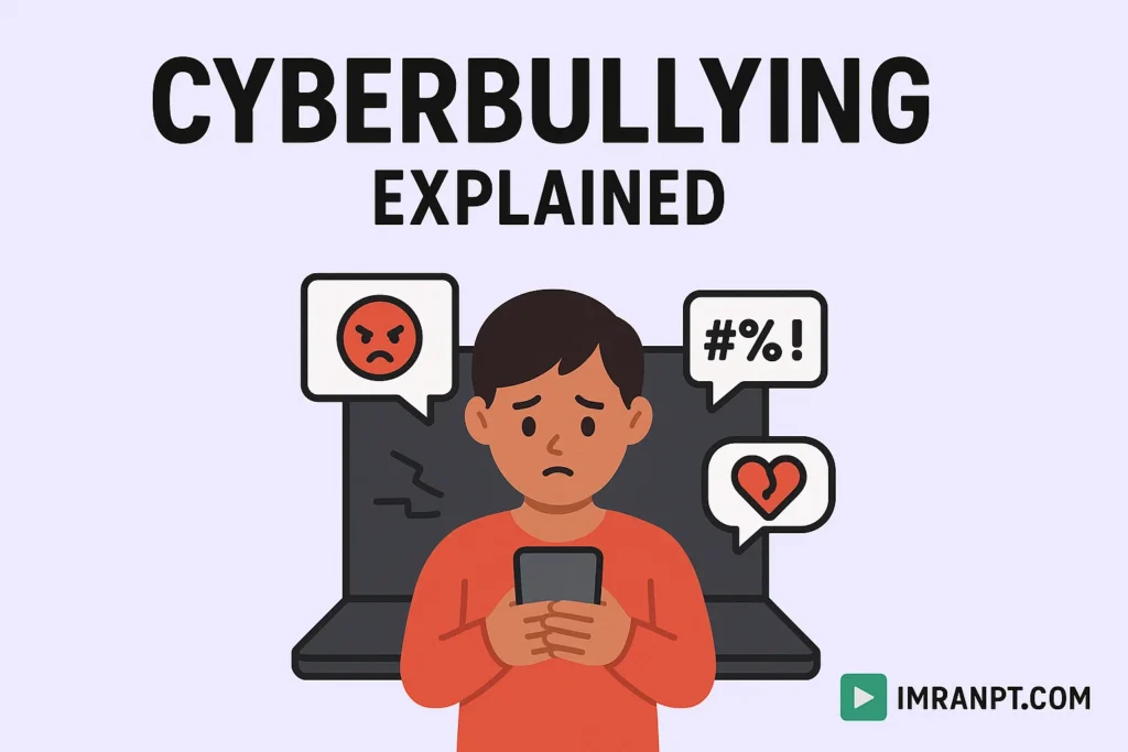 Indian parent helping child with cyberbullying concerns